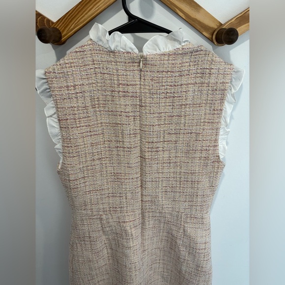 NWOT- SANDRO PARIS - MORGAN RUFFLED TWEED MINI DRESS - Picture 7 of 10